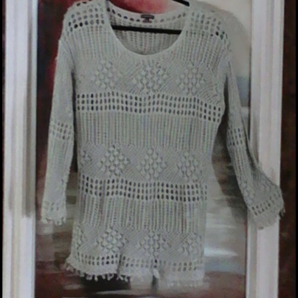Hannah,NEW, Tan Top, Large,Beautiful